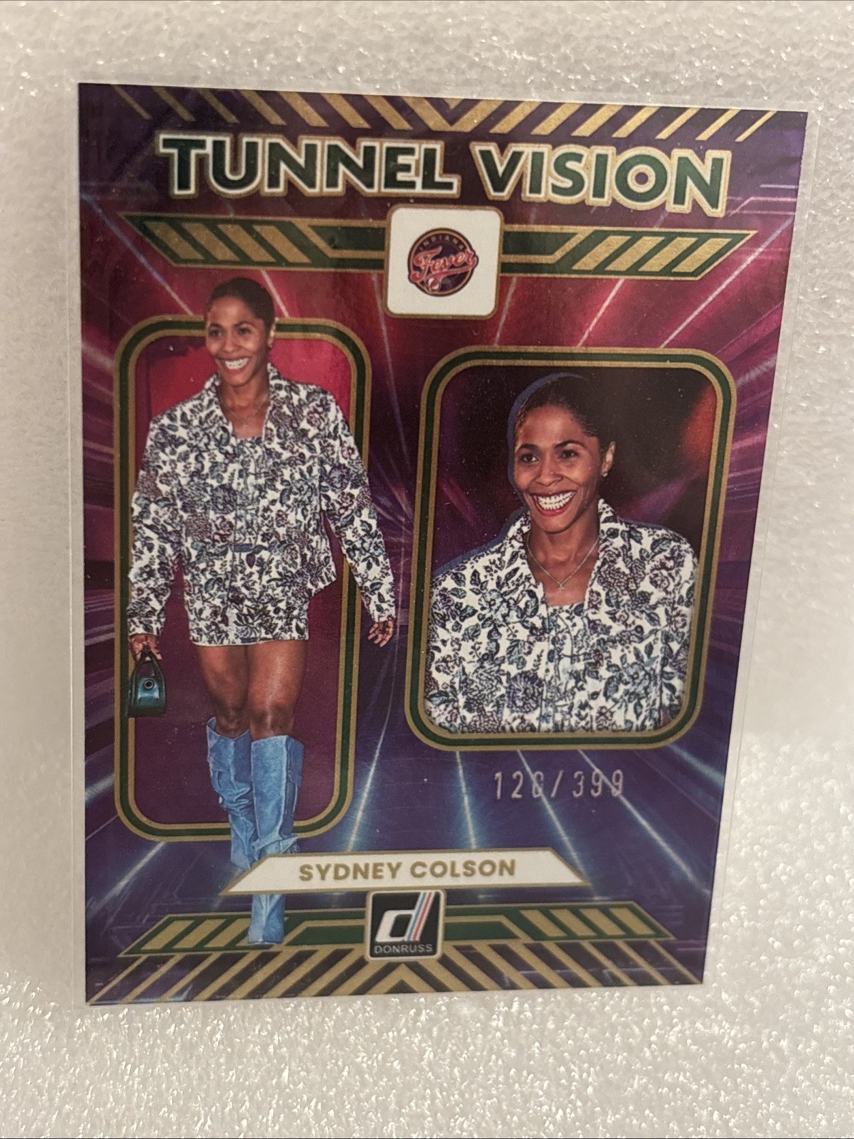 2025 Panini Donruss WNBA – Tunnel Vision Sydney Colson #11 Green Fireworks /399