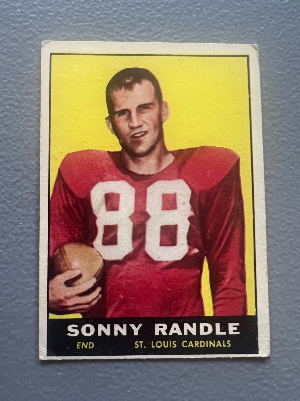 1961 Topps Football – Sonny Randle ( St. Louis Cardinals ) Rookie #118 – VG/EX