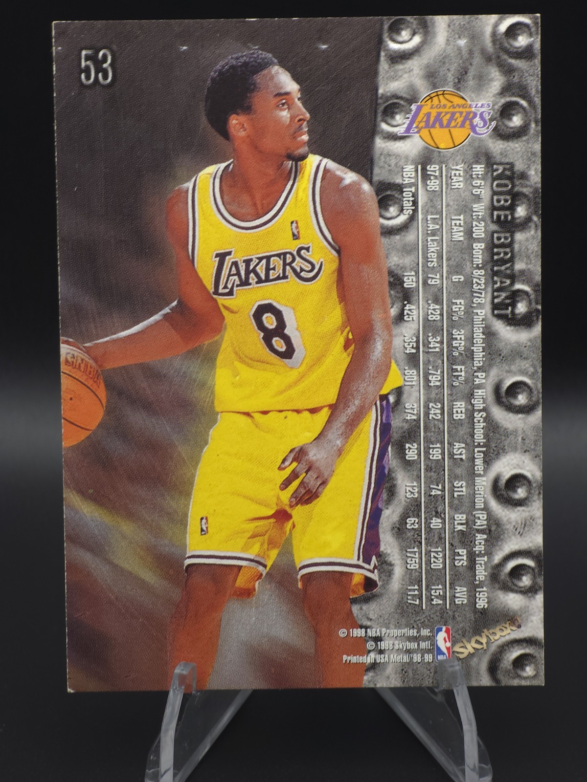 SkyBox 1998-99 Metal Universe Kobe Bryant Los Angeles Lakers #53 Base Set