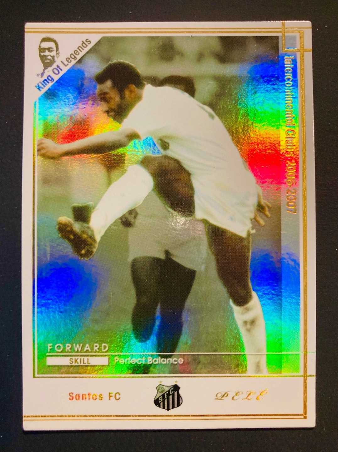 2006-07 Panini WCCF King of Legends Pele Santos FC rare refractor card Pelé