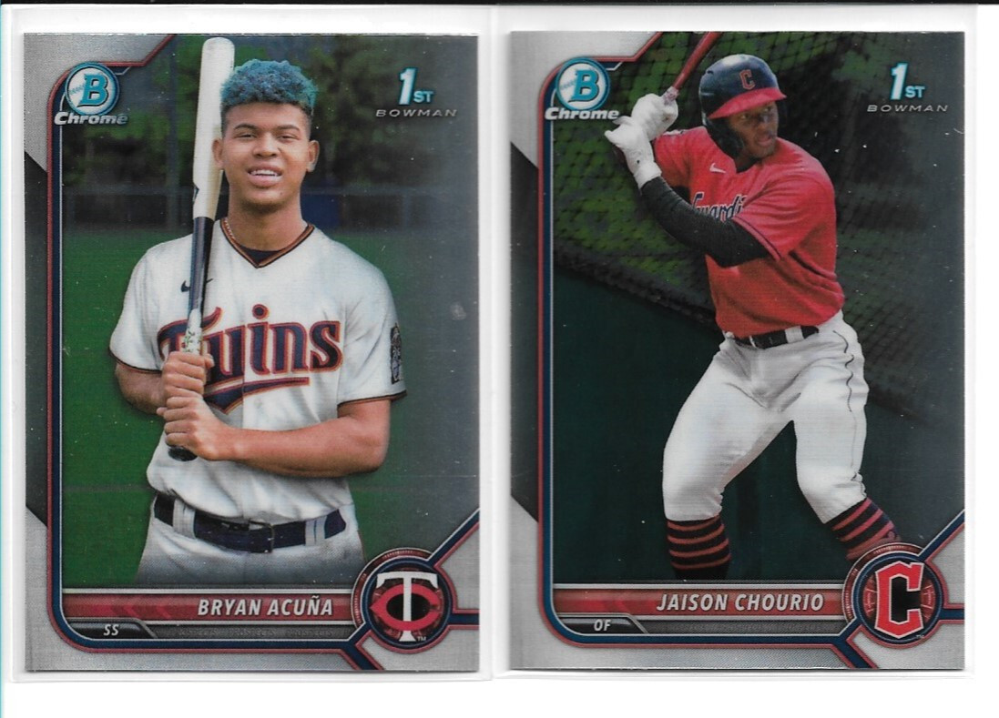 2022 Bowman Chrome 200 Card Set 1-100 BCP151-250 Chourio Acuna Arias Julio RC +