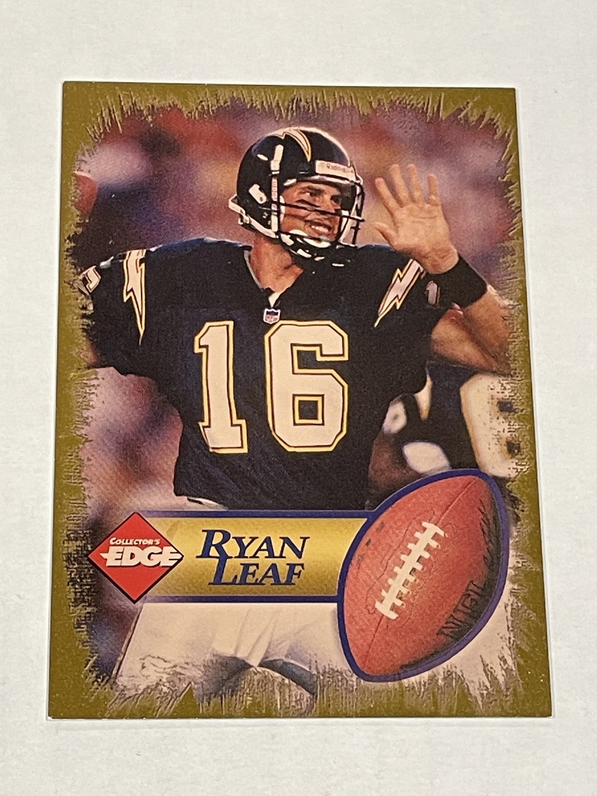1998 Collector’s Edge First Place Football Gold Border – Ryan Leaf – Chargers