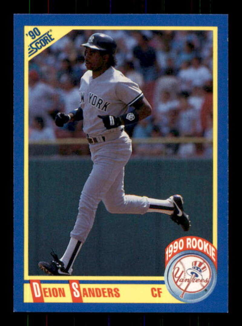 Deion Sanders Rookie Card Baseball 1990 Score #586