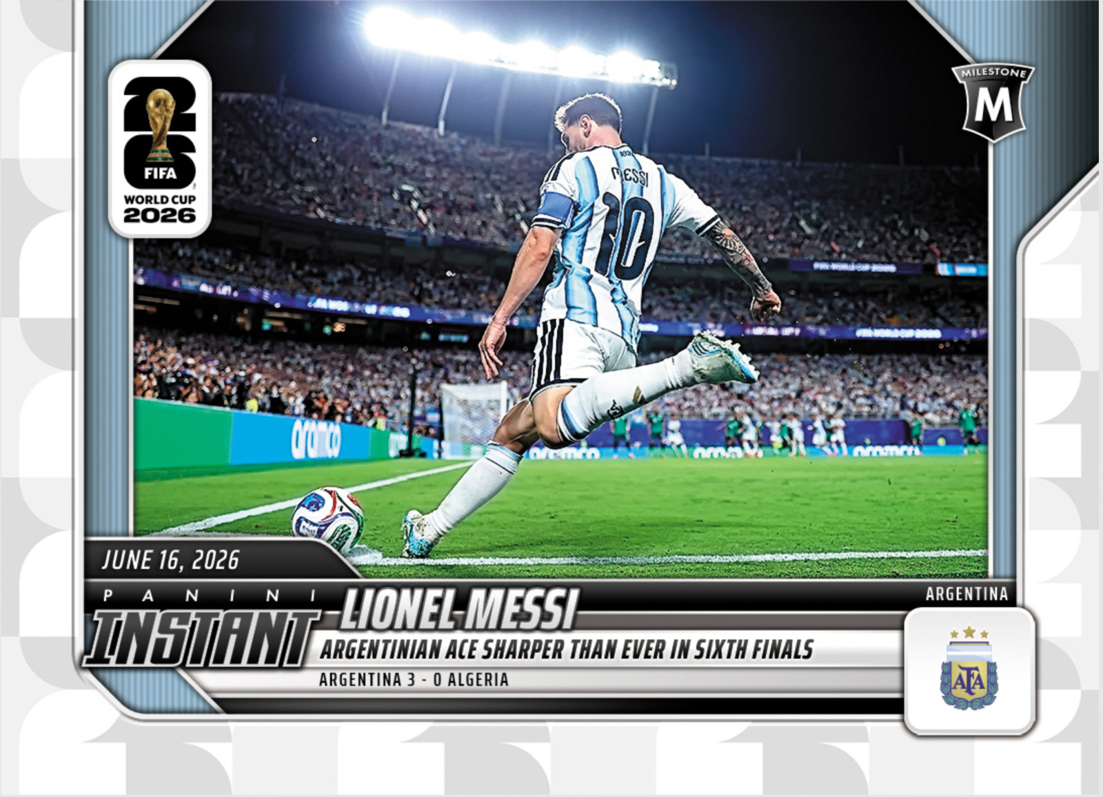 PRESALE 2026 Panini Instant FIFA World Cup #45 Lionel Messi Argentina GOAT