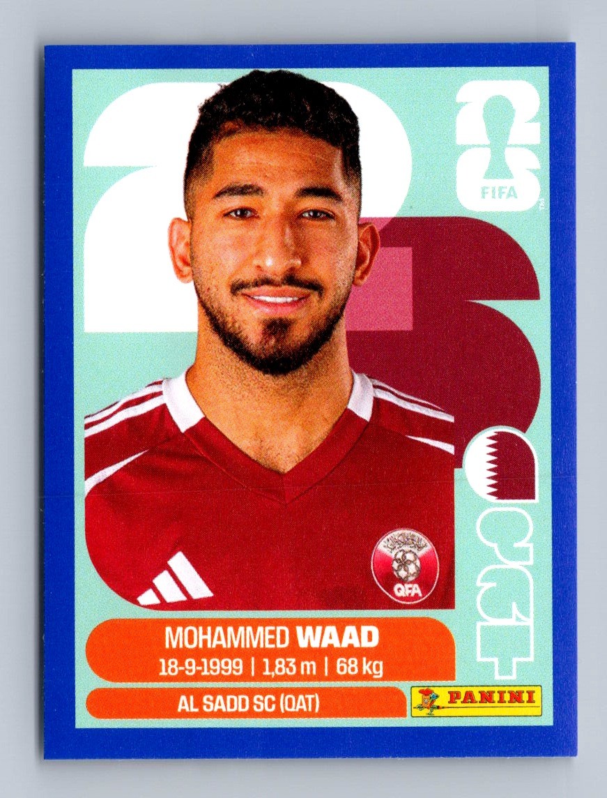 Mohammed Waad QAT14 Blue Parallels Panini FIFA Club World Cup 2026 Stickers NM