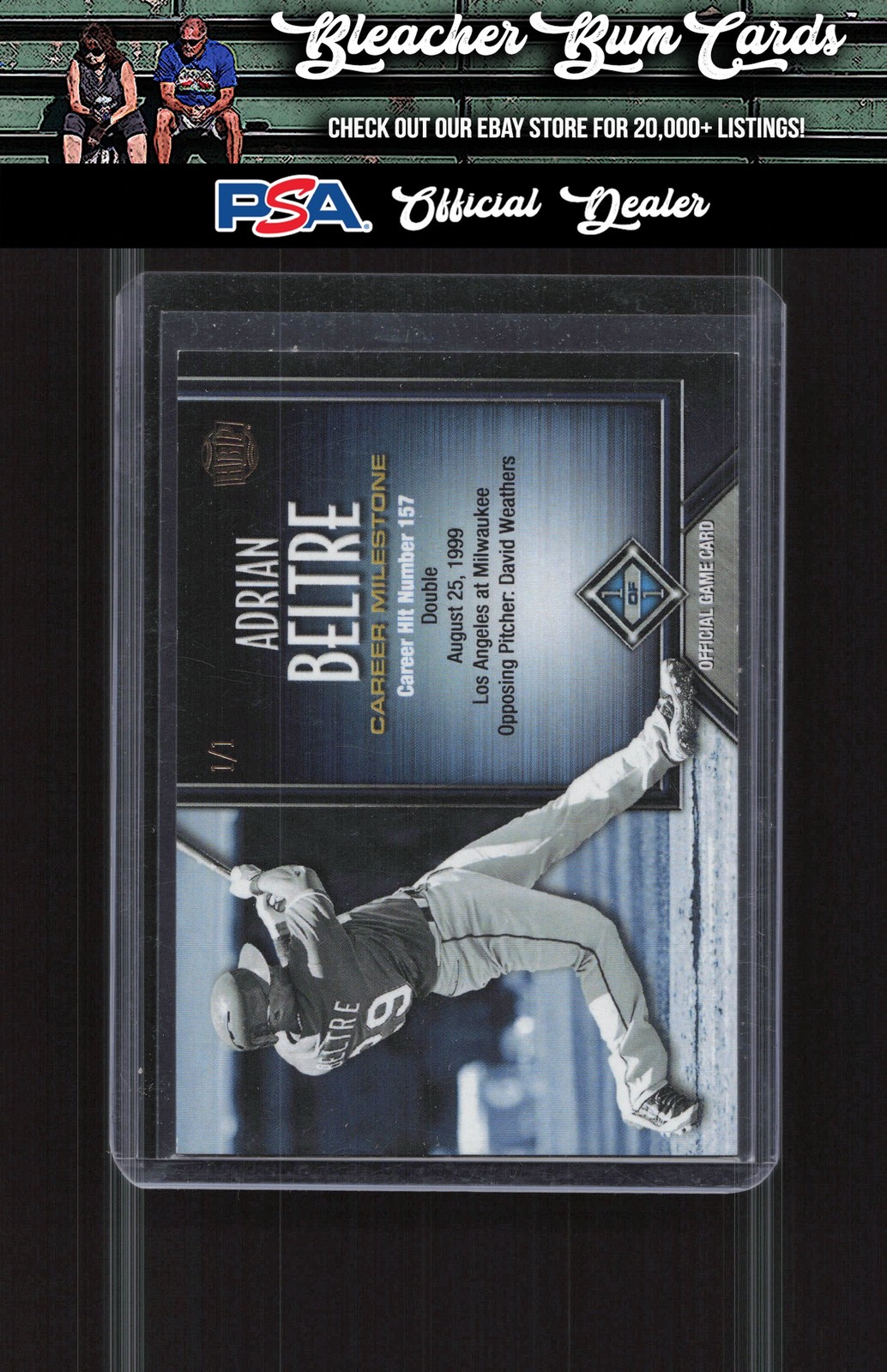 2017 Honus Bonus Fantasy 2289 Adrian Beltre 2942 Hits 1/1