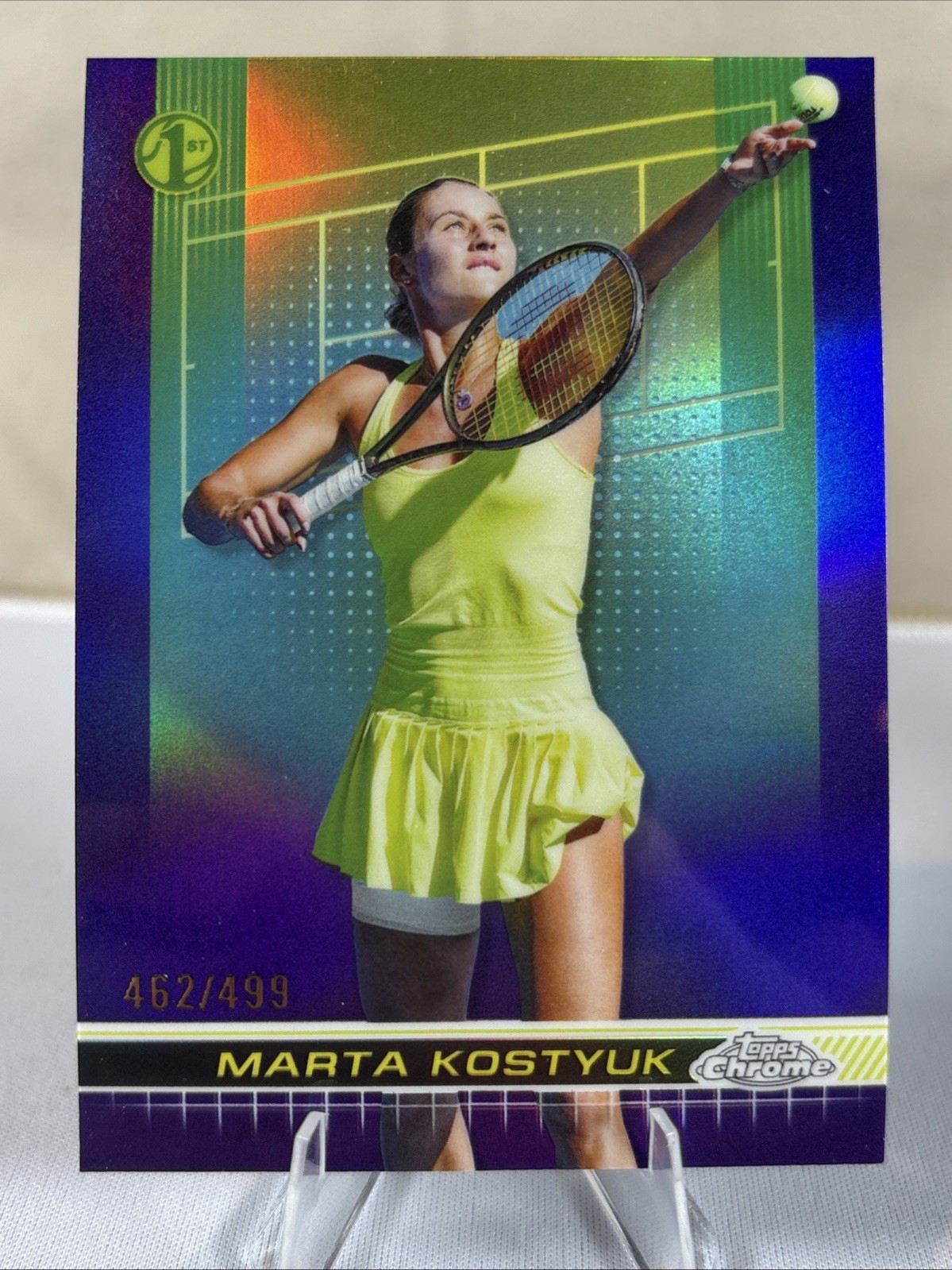 2024 Topps Chrome Tennis MARTA KOSTYUK 1st RC Purple Refractor #/499