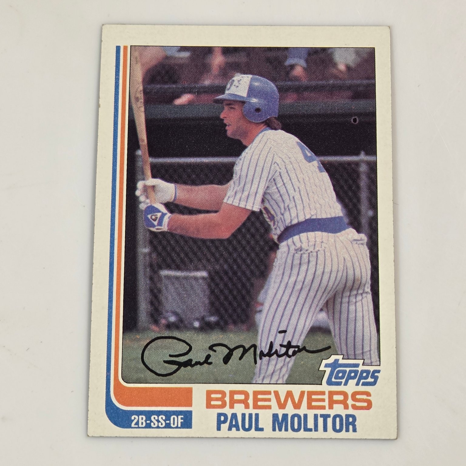 Paul Molitor Brewers 1982 Topps Baseball Card #195 HOF