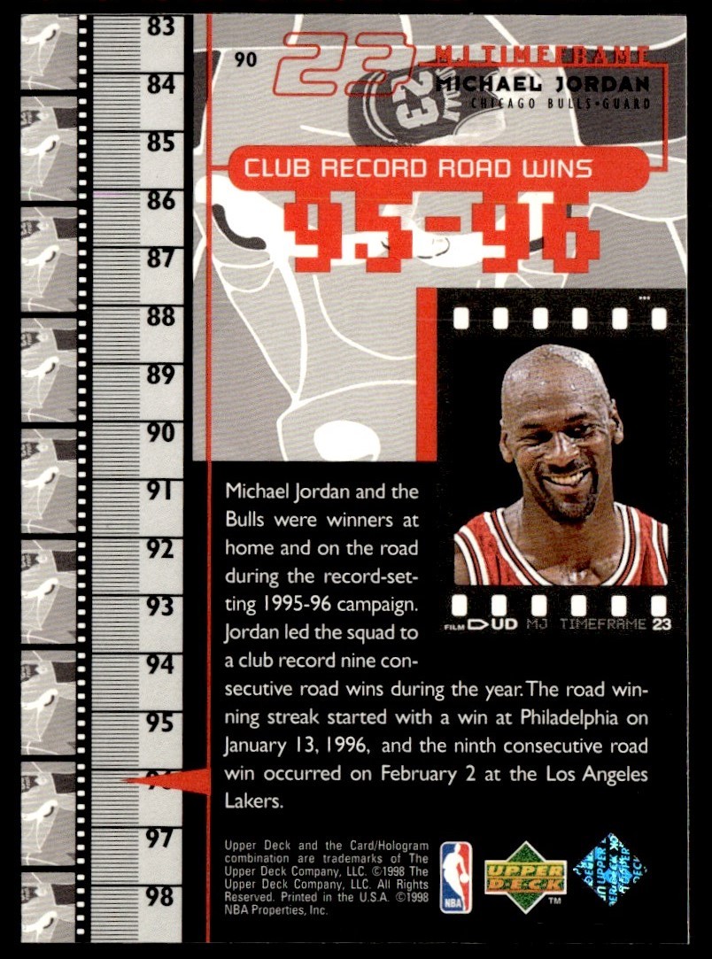 1998-99 Upper Deck MJ Timeframe Michael Jordan Chicago Bulls #90