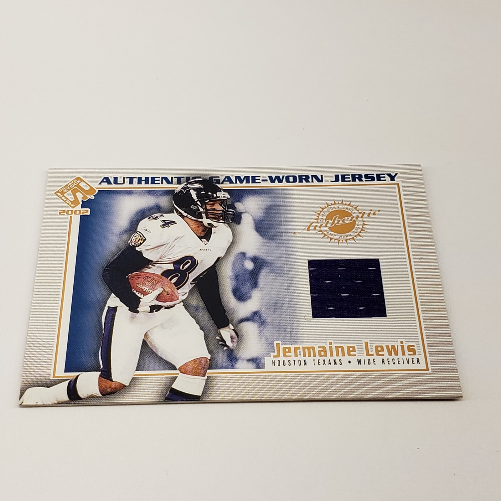 2002 Private Stock Game Worn Jerseys #55 Jermaine Lewis Jersey
