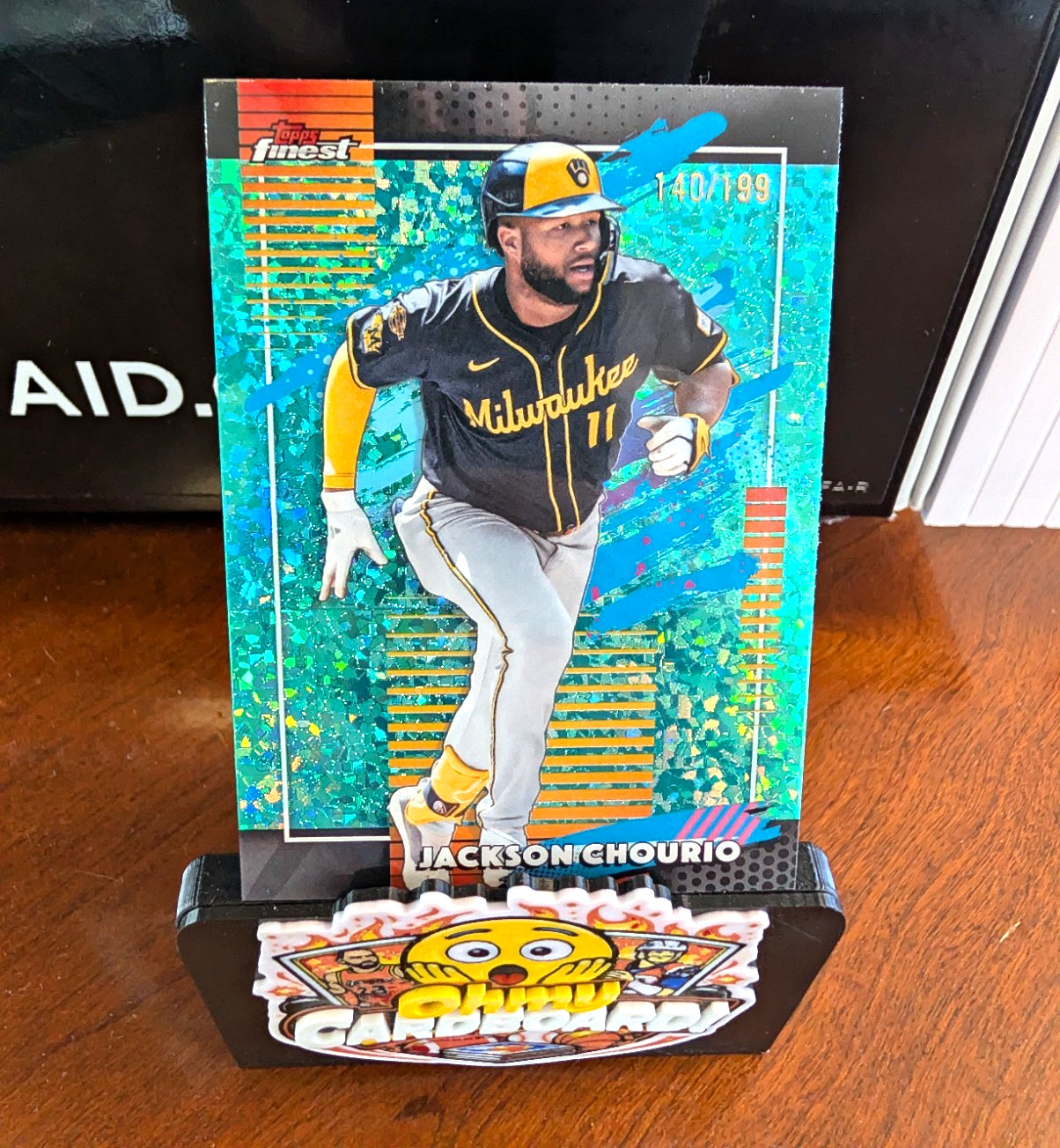 Topps Finest 2026 Jackson Chourio #175 Milwaukee Brewers Serial Numbered 140/199