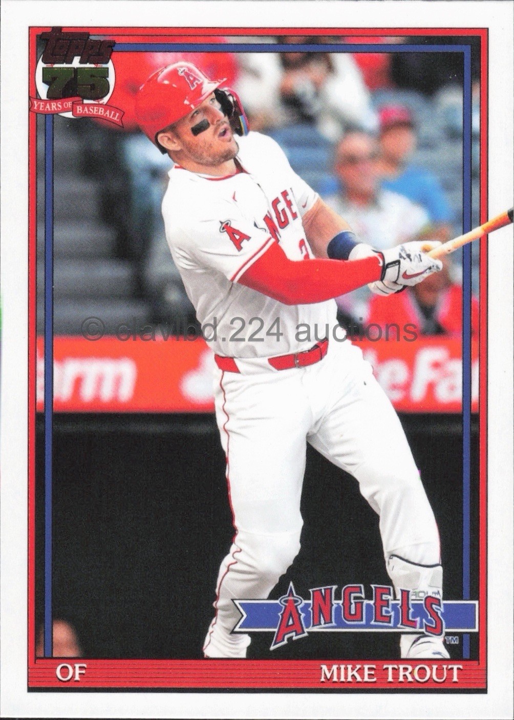 2026 TOPPS MLB – Mike Trout – 1991 35th Anniversary Insert #T91-1 Angels