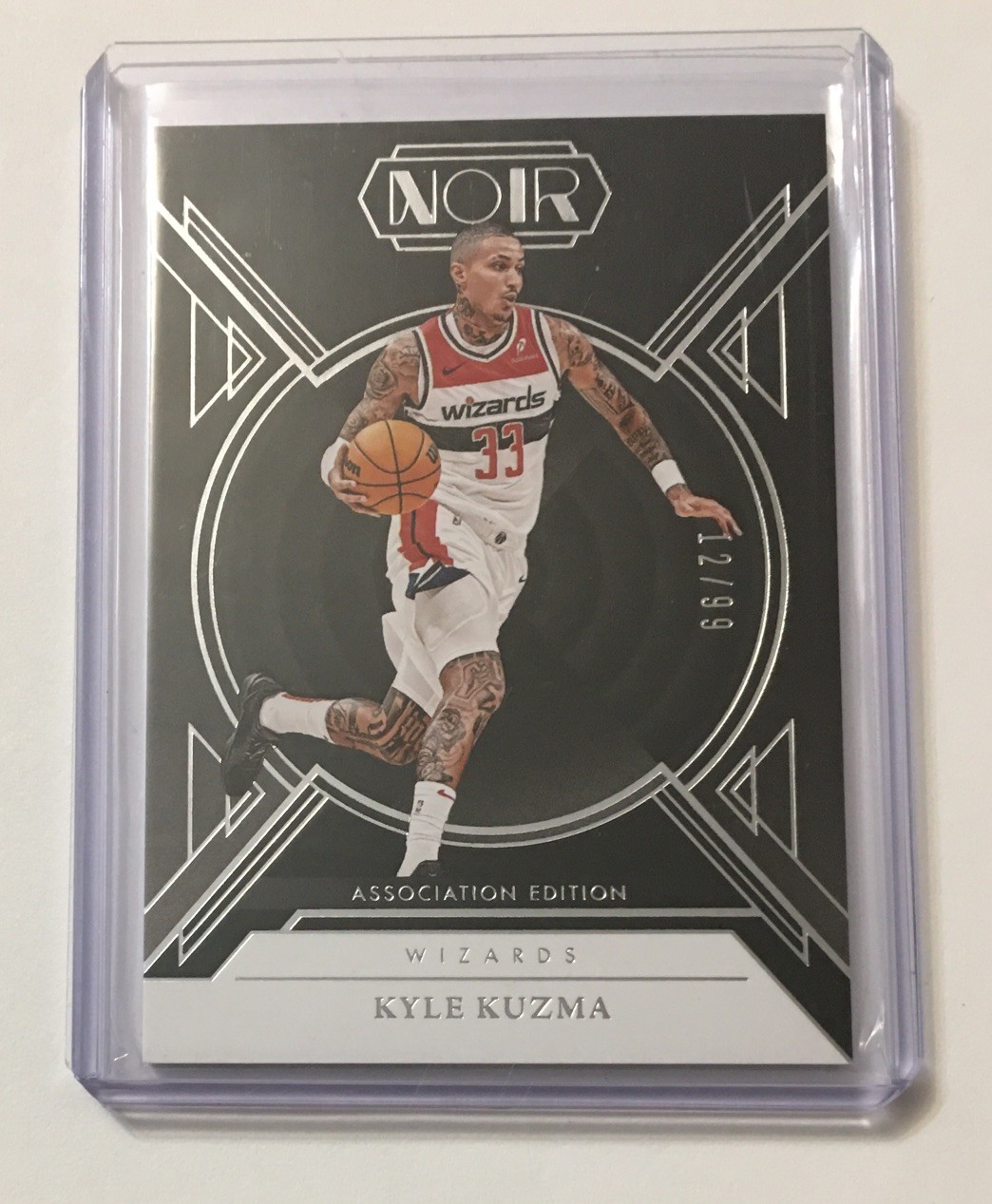 2024-25 Panini Noir Kyle Kuzma #d /99 Association Edition SP Insert Bucks