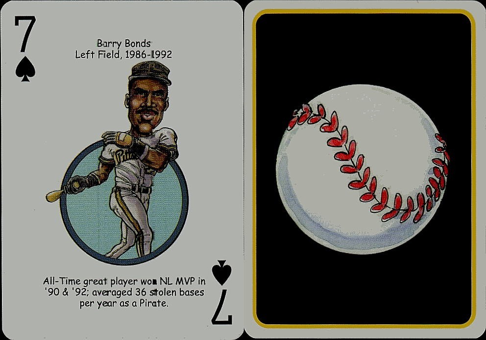 BARRY BONDS Pirates #7S 2006 Ball Reverse Variation Baseball Card