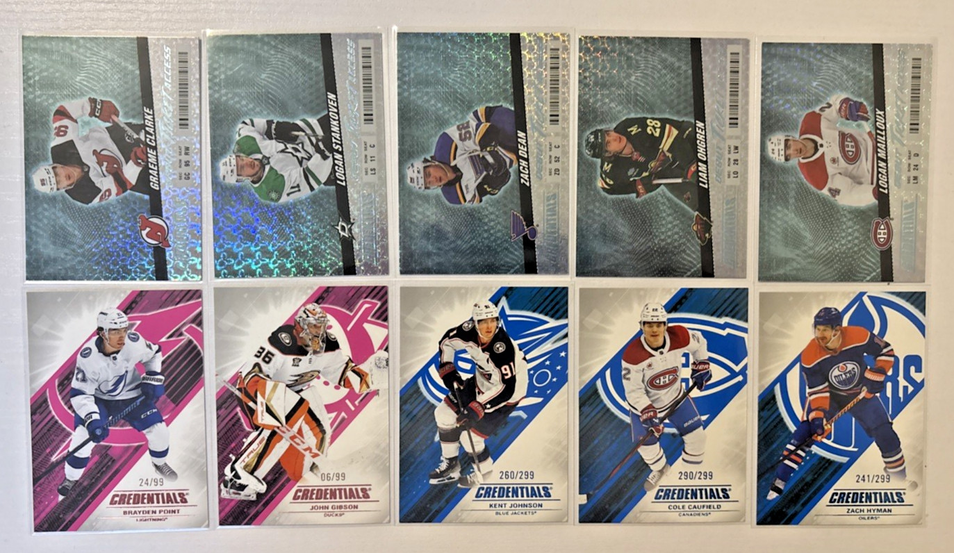 2024-25 UD Credentials Inserts, Parallels, #’d, RC’s! Complete Your Sets! U PICK