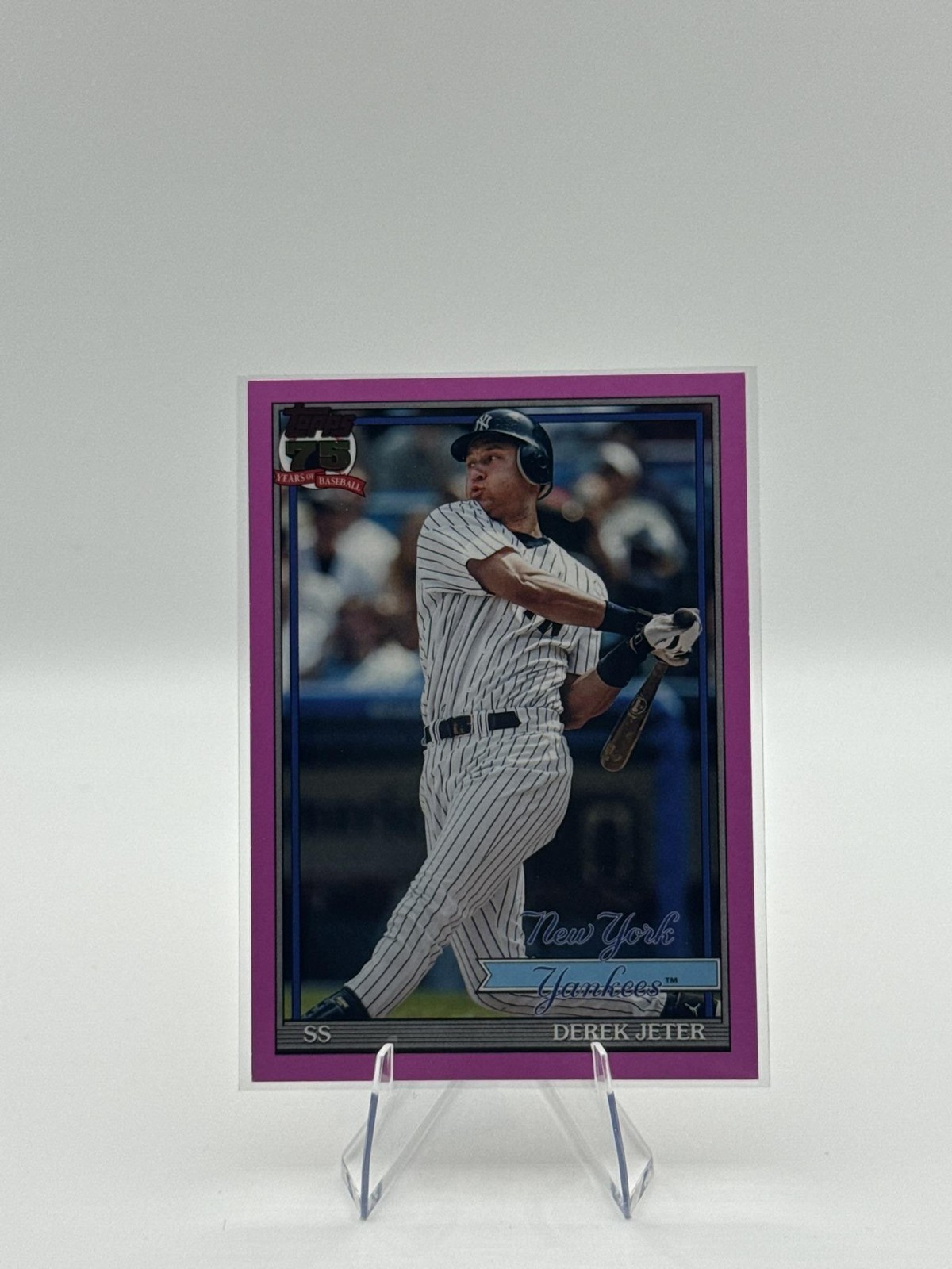 2026 Topps #T91-30 Derek Jeter 1991 Topps Baseball 35th Anniversary Pink
