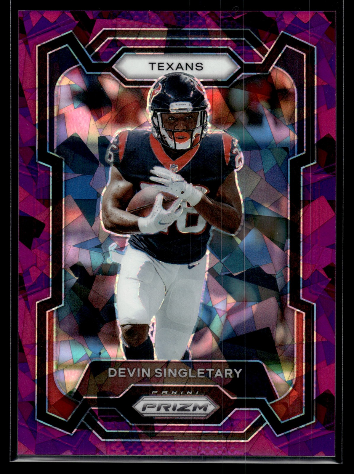 Devin Singletary 2023 Panini Prizm Purple Ice Prizm Card /225 #119