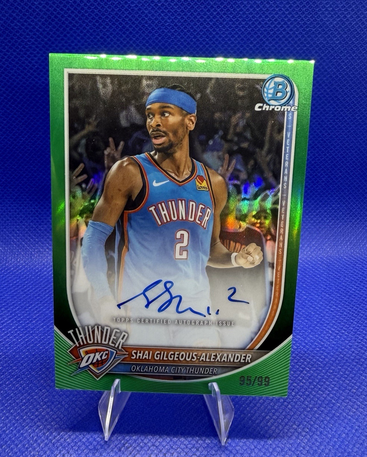 2025-26 Bowman Chrome Autographs Shai Gilgeous-Alexander Green Refractor /99