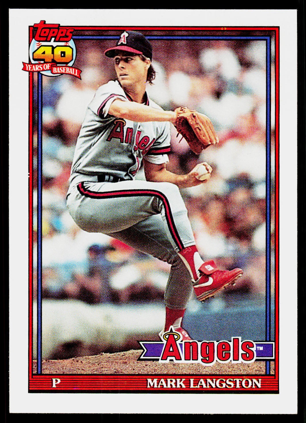 Mark Langston, 1991 Topps, #755, California Angels,