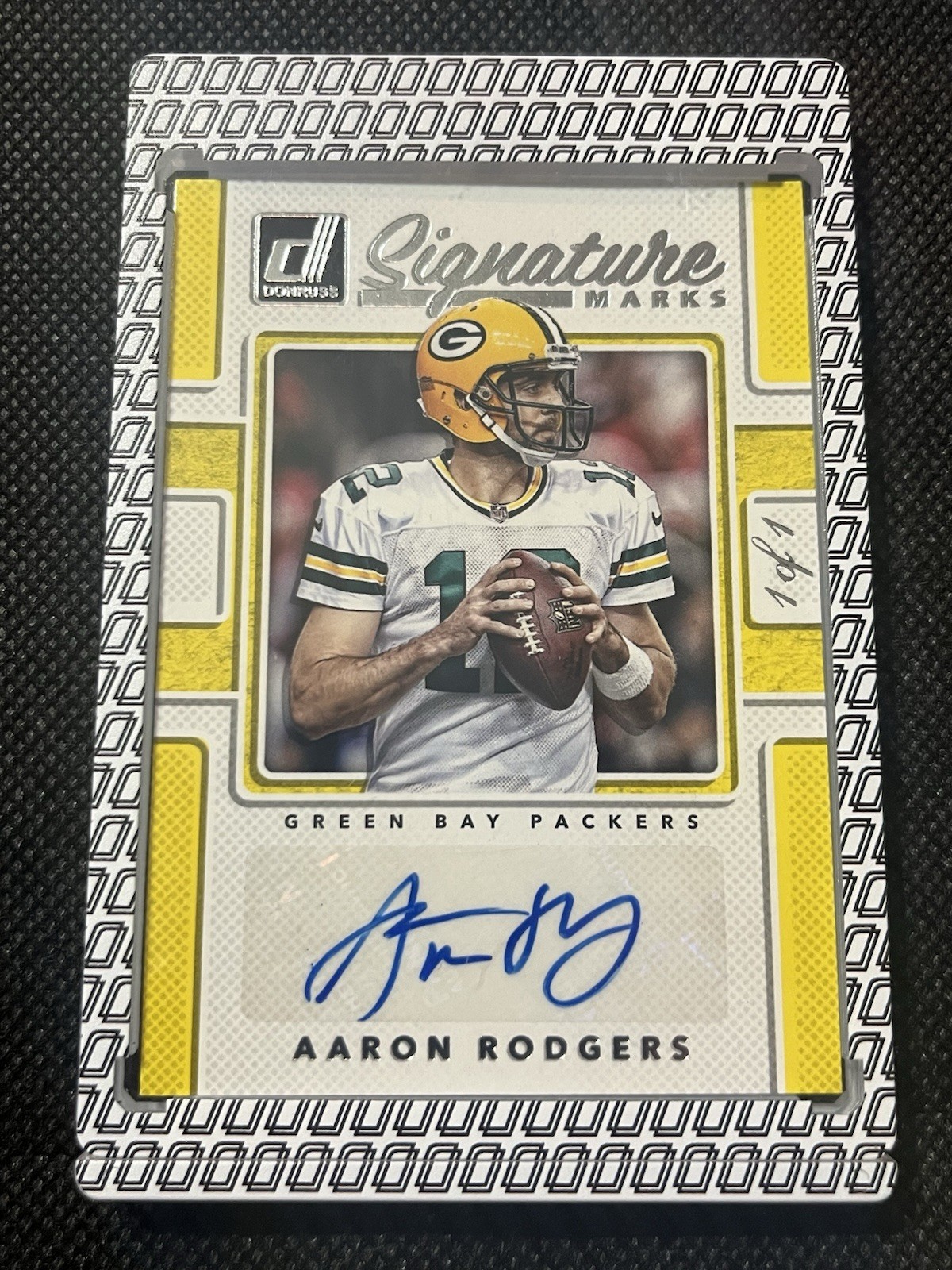 2017 Panini Donruss Signature Marks Aaron Rodgers #SM-ARG 1/1 One of One Packers