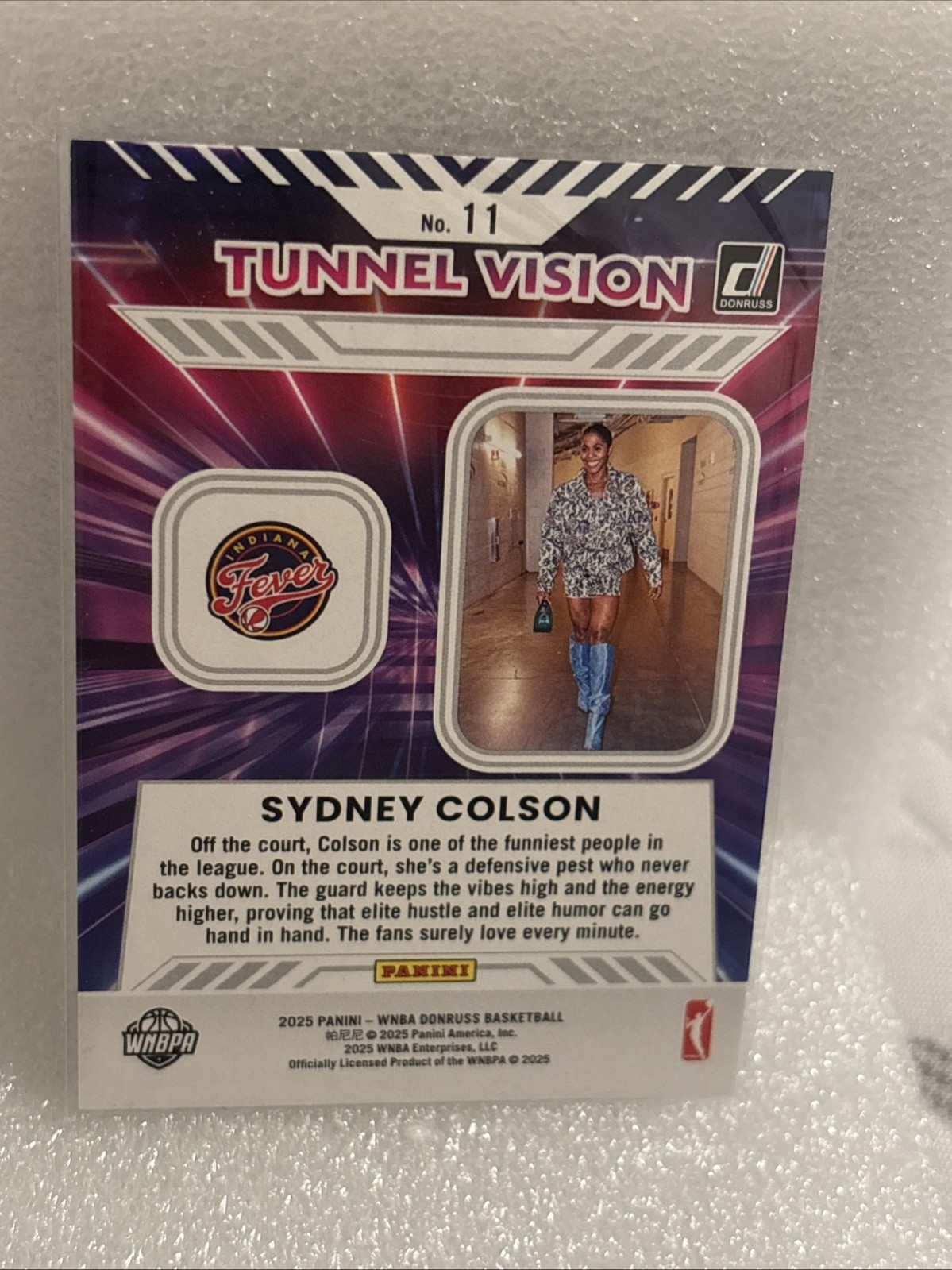 2025 Panini Donruss WNBA – Tunnel Vision Sydney Colson #11 Green Fireworks /399