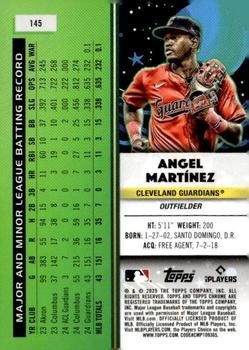 Angel Martínez 2025 Topps Chrome Cosmic #145 RC Cleveland Guardians