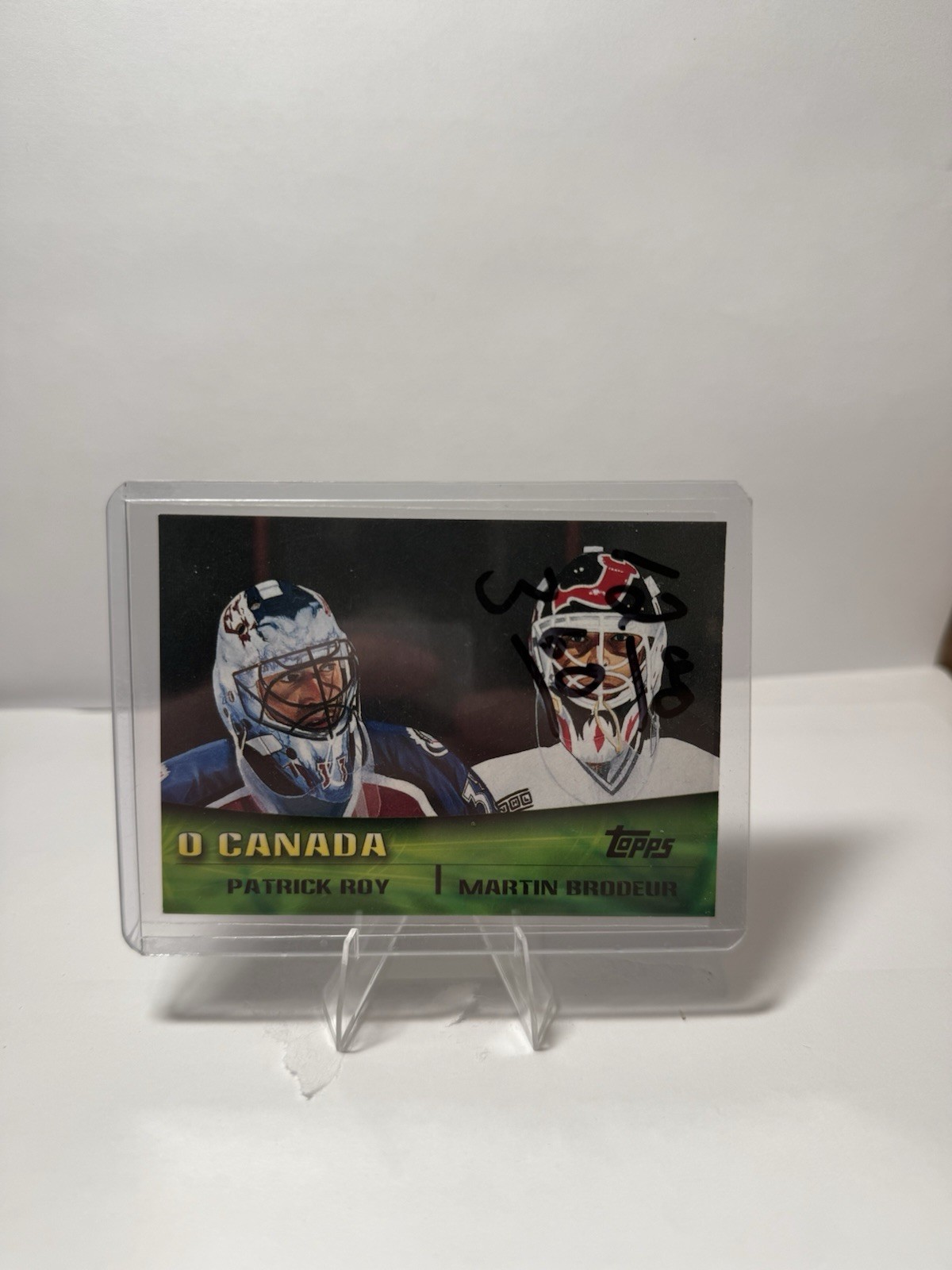 2000-01 Topps Chrome Combos #TC8 Patrick Roy Martin Brodeur O Canada Devils