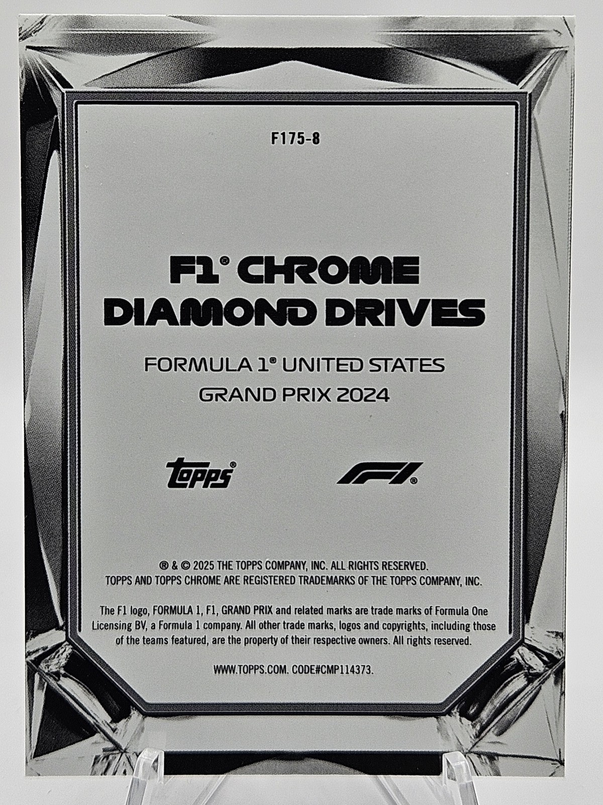 2025 Topps Chrome Formula 1 F1 #F175-8 US Grand Prix 2024 Diamond Drives