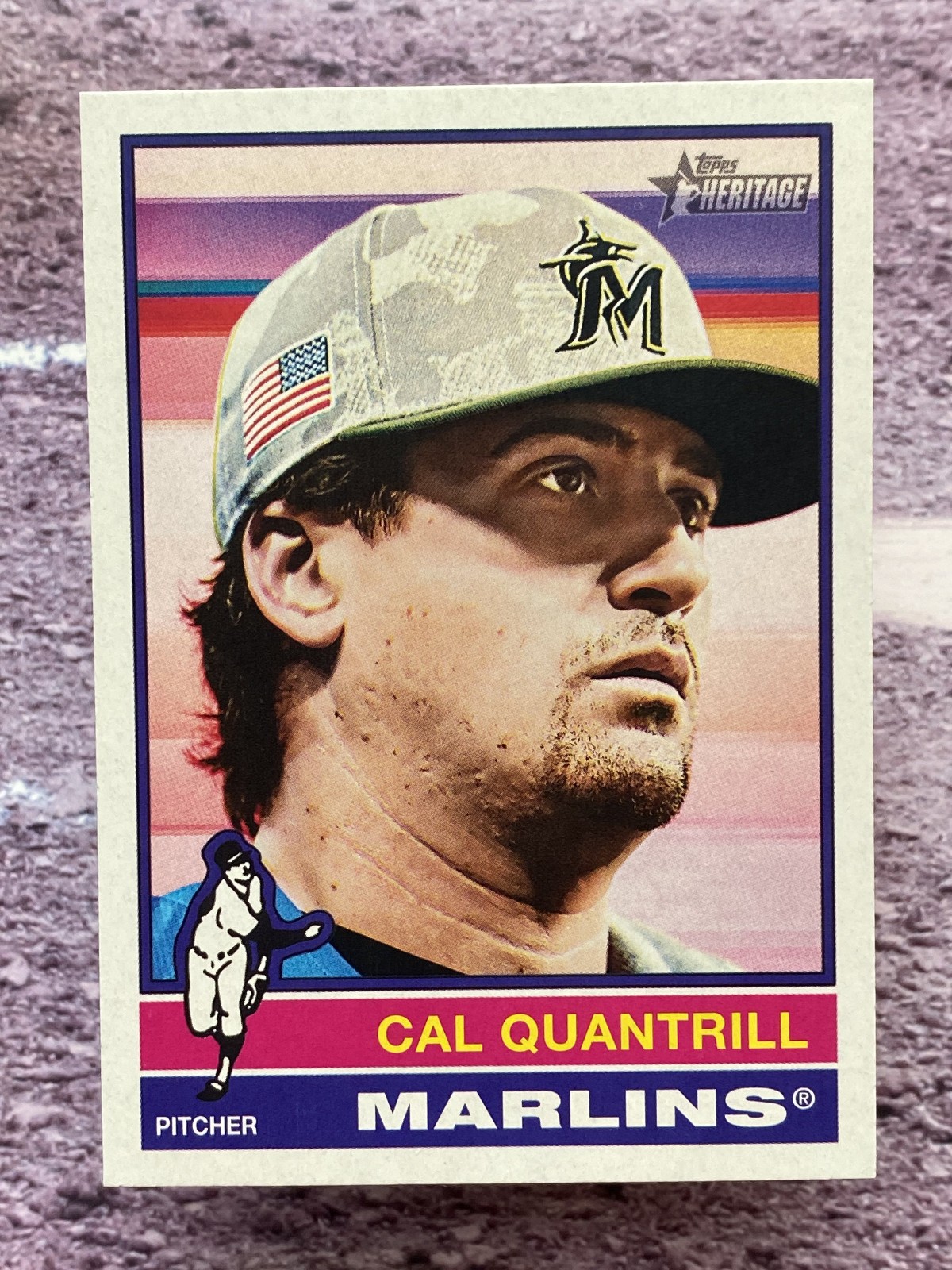 Cal Quantrill 2025 Topps Heritage High Number #501 Florida Marlins