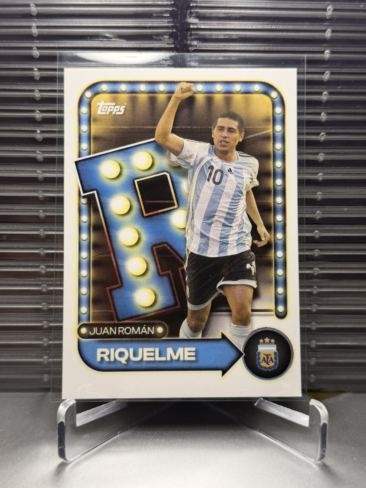 2026 Topps Collector Tin Argentina #21 Juan Roman Riquelme Name in Lights