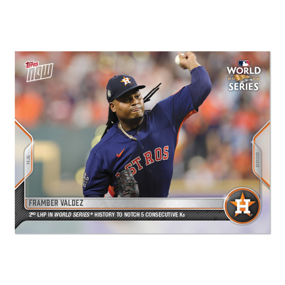 Framber Valdez – 2022 MLB TOPPS NOW® Card 1156 – PR: 1171 Presale WS