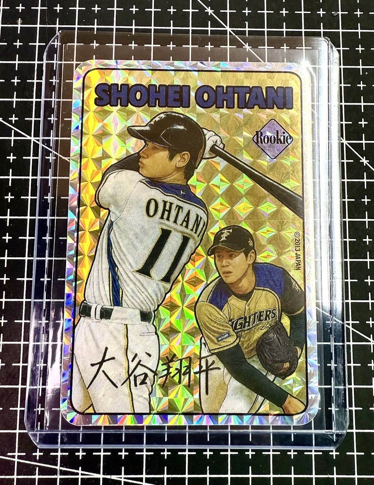 Shohei Ohtani ROOKIE International Vending Sticker Card (Japan Baseball) GOLD