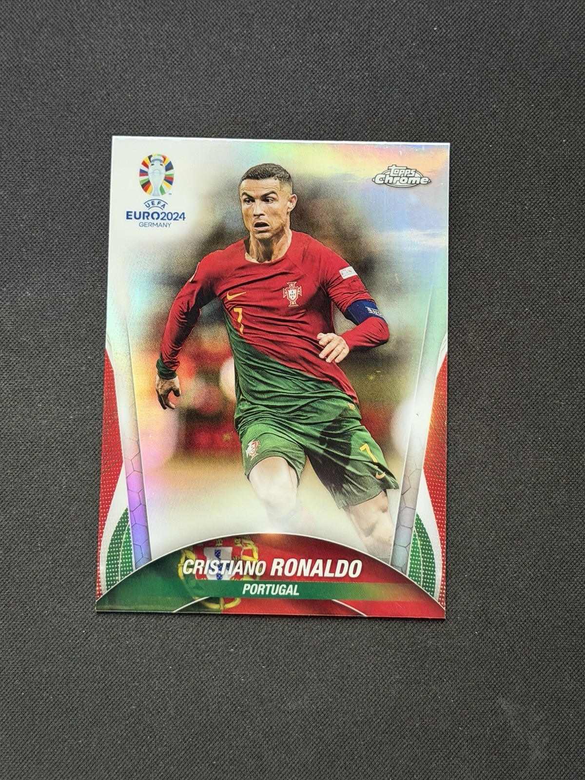 2024 CRISTIANO RONALDO TOPPS CHROME #7UEFA EURO 2024 REFRACTOR SP Portugal