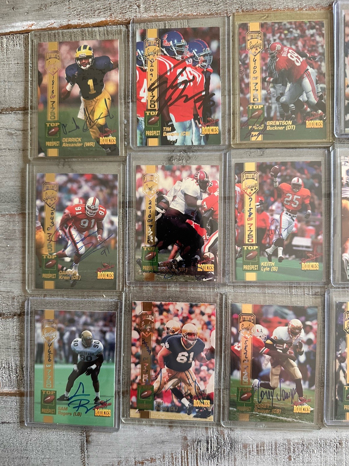 1994 Signature Rookies Autographed Football Cards – You Choose