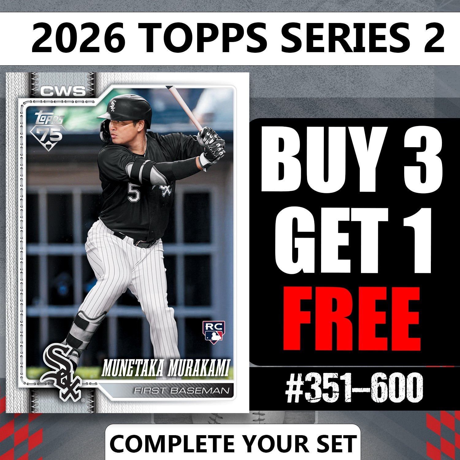 2026 Topps Series 2 Baseball Singles #351-600 You Pick Complete Your Set