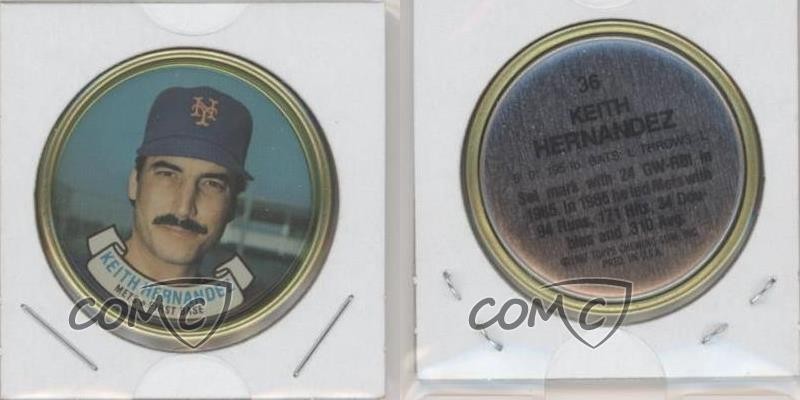 1987 Topps Coins Keith Hernandez #36 0o9