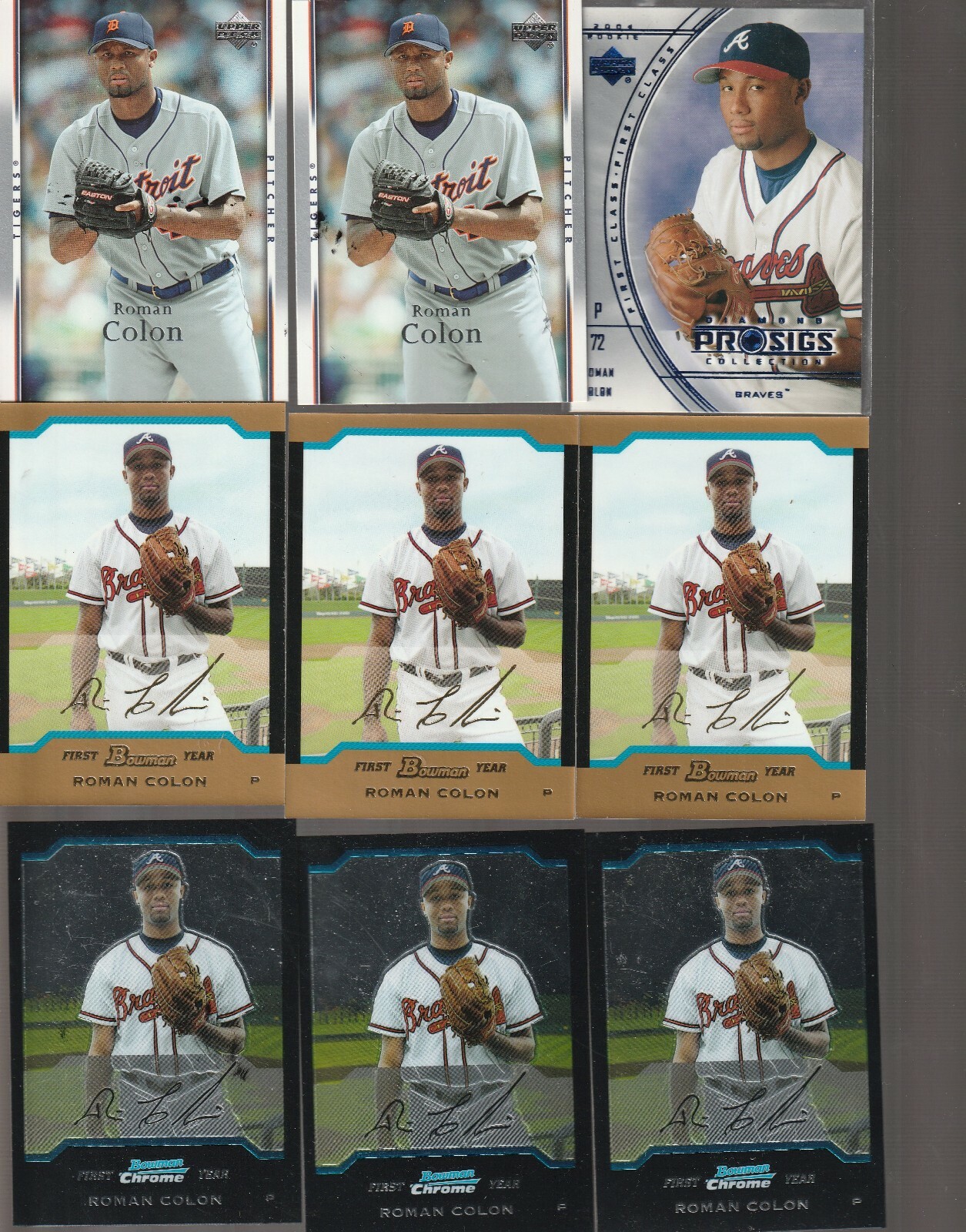 ROMAN COLON BULK LOT OF 20 BASEBALL CARDS BRAVES MONTE CRISTI