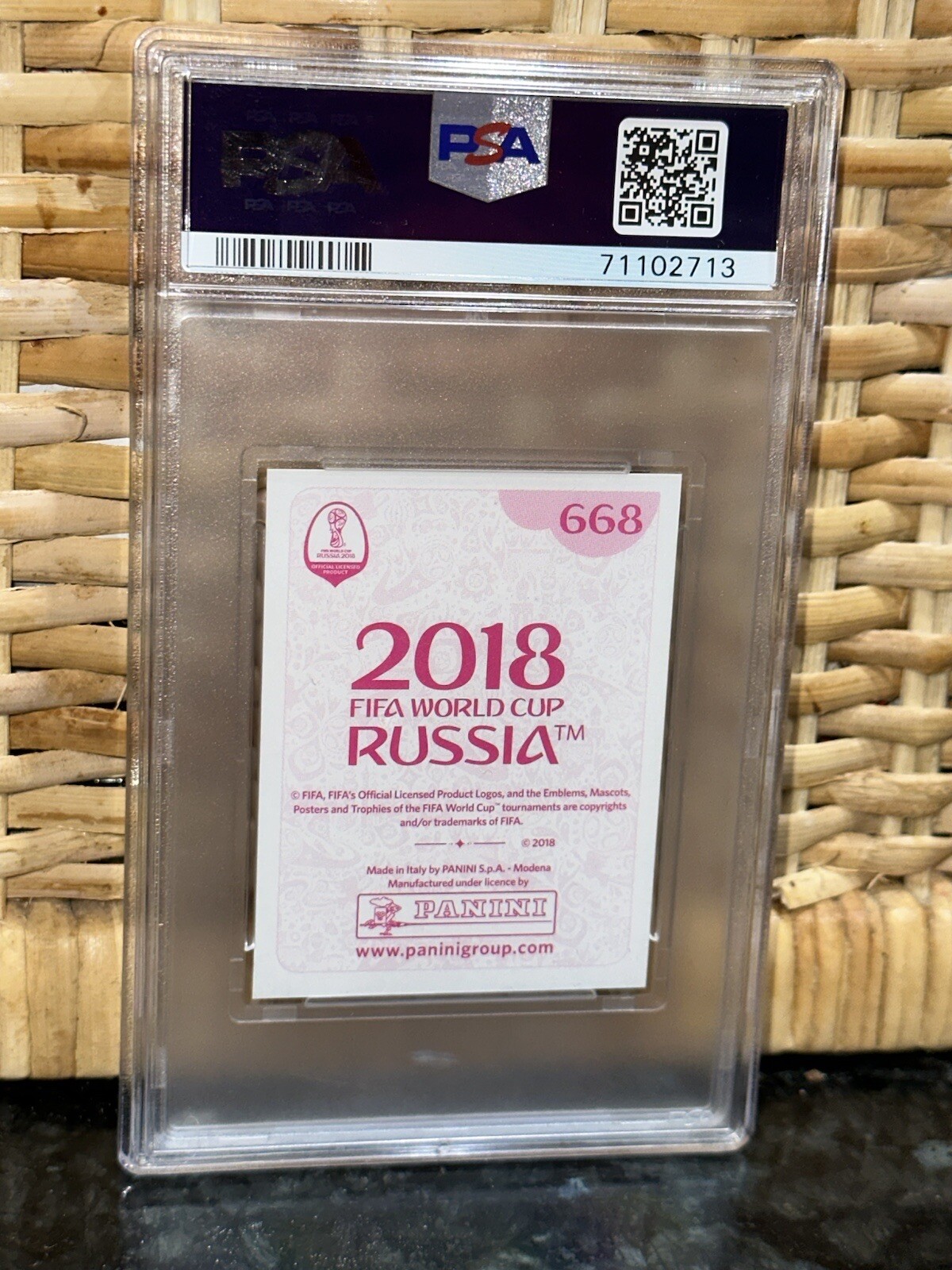 💎2018 PELE Panini World Cup Legends Pink Back Gold Foil Refractor PSA 10 prizm
