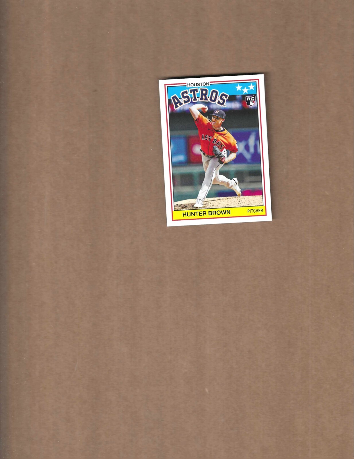 2023 Topps Hunter Brown Throwback Thursday SP Rookie Card #63, Print Run 544