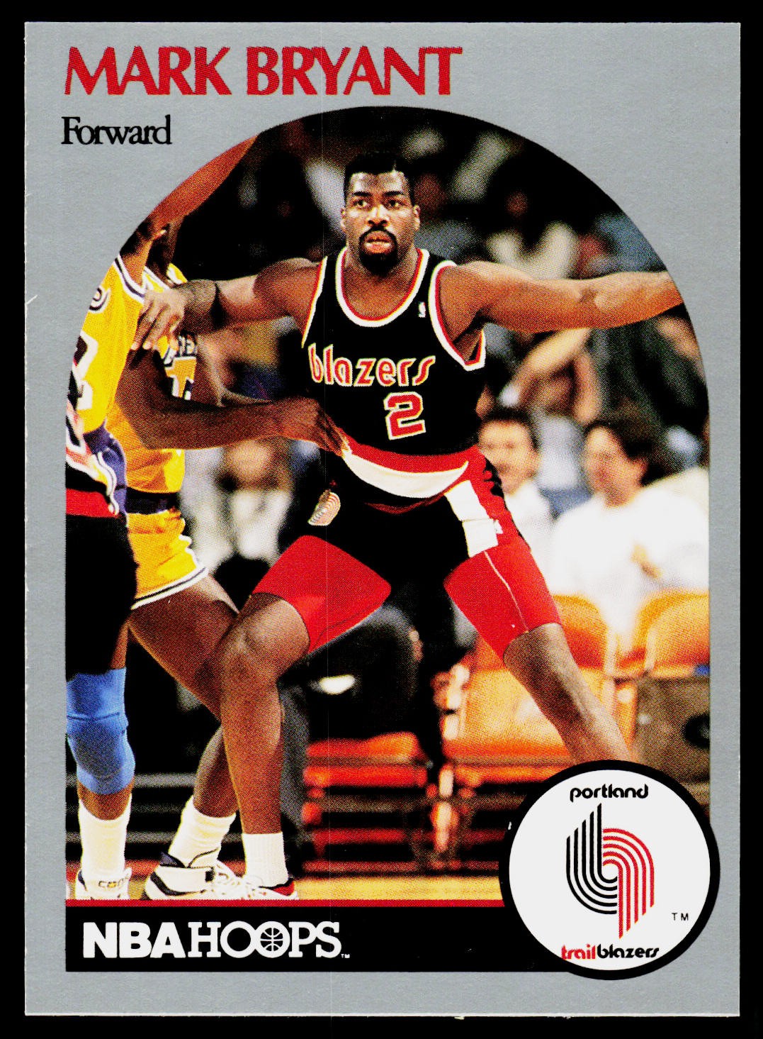 Mark Bryant, 1990-91 Hoops, #243, Portland Trail Blazers,