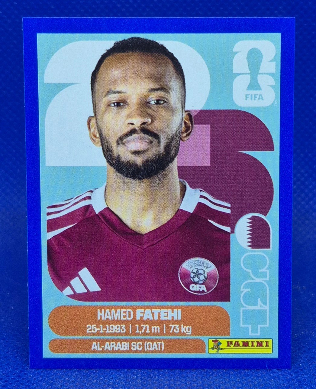 2026 Panini FIFA World Cup Sticker Hamed Fatehi #QAT 12 – Blue Border