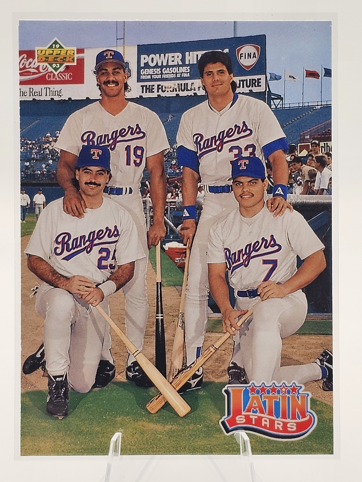 1993 Upper Deck #52 Latin Stars (Gonzalez /Canseco/Palmeiro/Rodriguez)