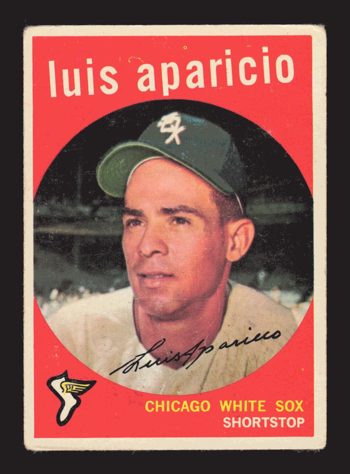 Luis Aparicio 1959 Topps #310 TYW7 surface scratch