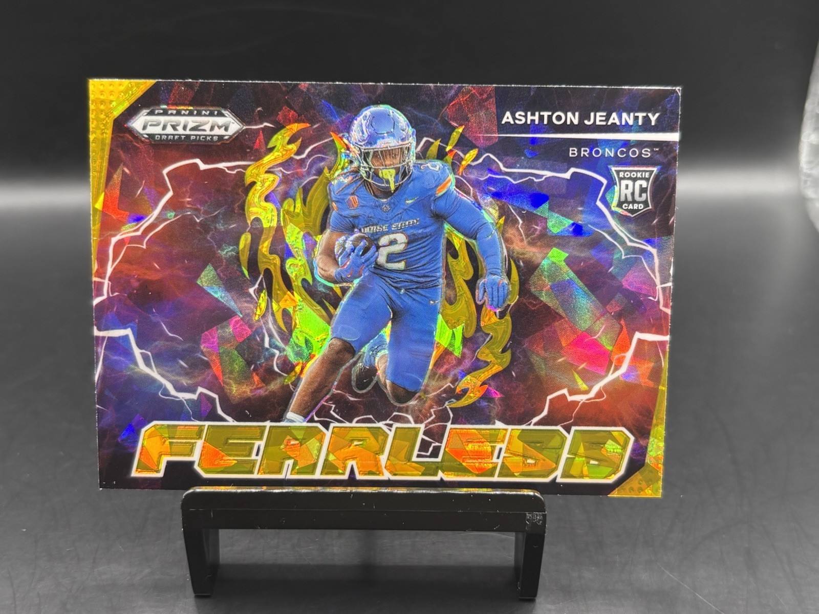 2025 Panini Prizm Draft Picks – Fearless Ashton Jeanty #F-AJY Gold Ice Prizm…