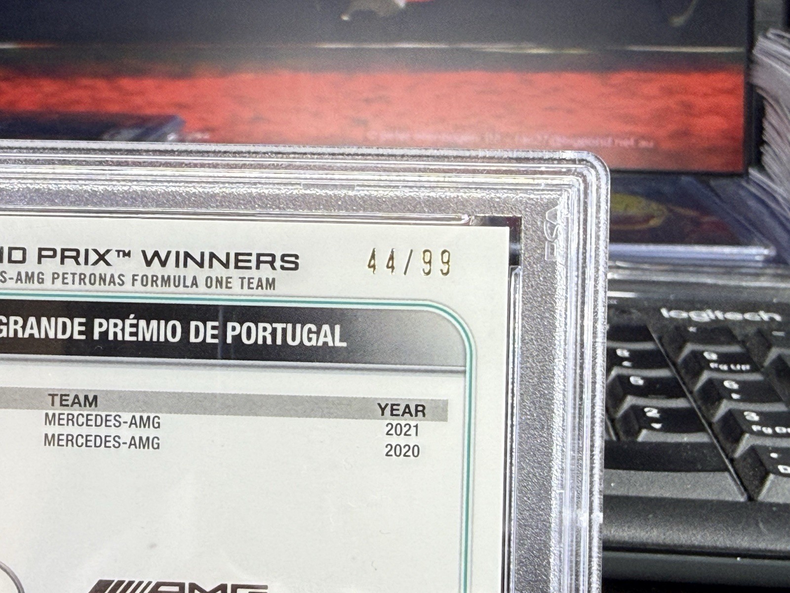 Lewis Hamilton 2022 Topps Chrome F1 #153 Driver# 44/99 Aqua Sapphire – PSA 9