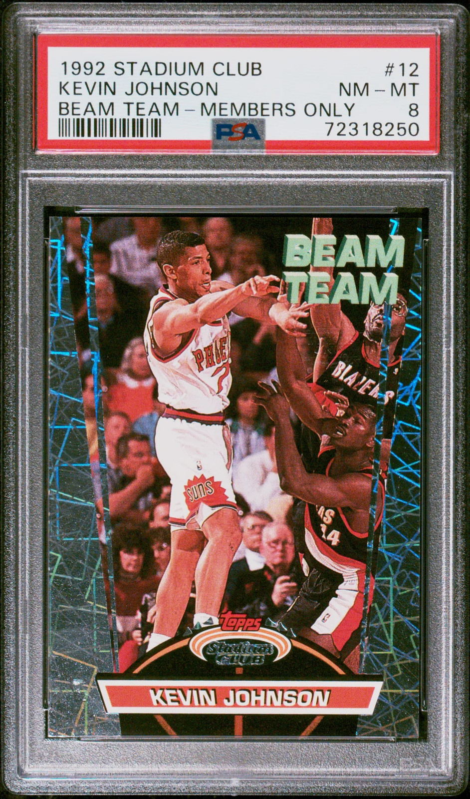 1992 Stadium Club Beam Team #12 Kevin Johnson Beam Team-Members Only PSA 8