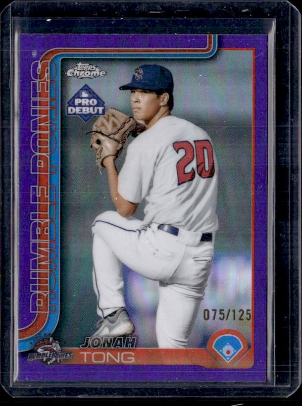 2025 Topps Pro Debut #PDC-183 Jonah Tong Chrome Purple Refractor #/125
