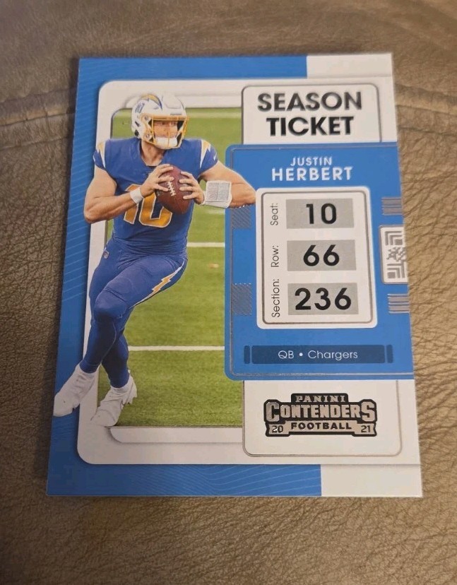 JUSTIN HERBERT- 2021 PANINI CONTENDERS #51 CHARGERS