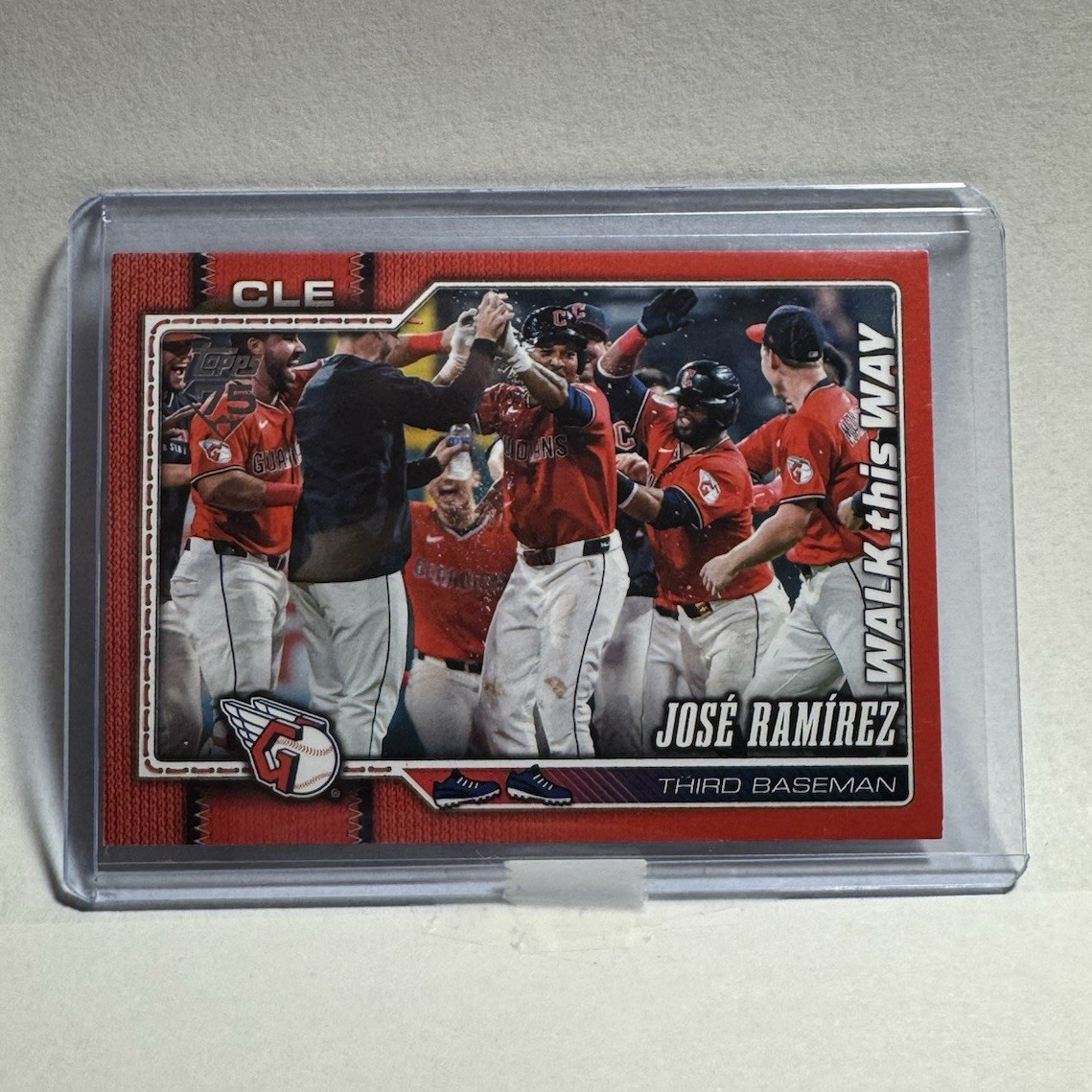 2025 Topps Celebration José Ramírez Walk This Way Red Border 5/5 SSP Cleveland