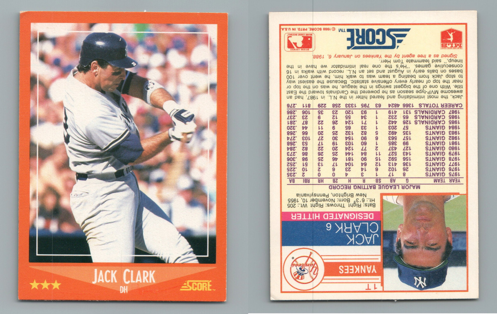 1988 Score Rookie & Traded Singles ( You Pick ) # 1T-110T Alomar, Biggio, Grace